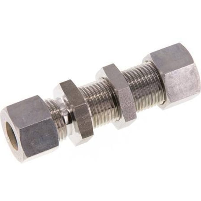 12L RVS Rechte Knelfitting Schotdoorvoer 315bar ISO 8434-1