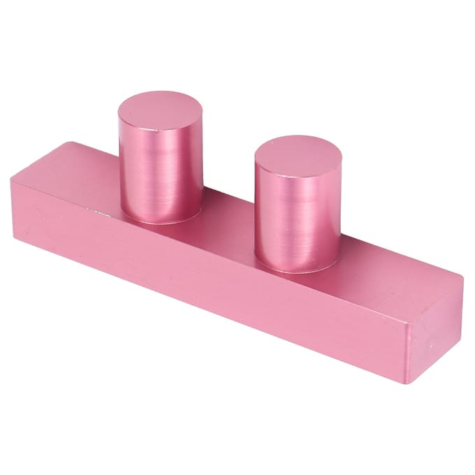 DIY Lippenstift Mal 2 Gaten Aluminium Multifunctioneel Lipgloss Balsem Vul Maker voor Make-up pink