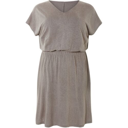ESMARA Linnen damesjurk (Taupe, 3XL (56/58))
