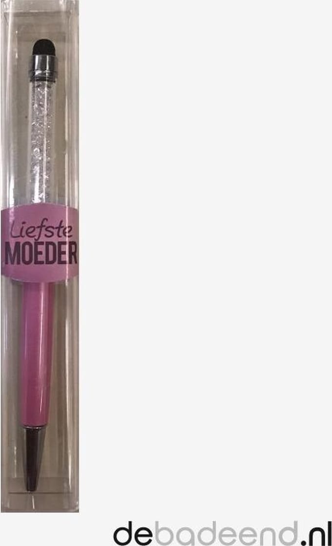 Miko Crystal Pen - Met stylus pen - Met leuke spreuk - Liefste moeder
