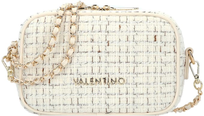 VALENTINO schoudertas Tweed Camera Bag Off Wh / Multi crème