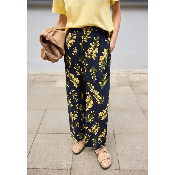 Mid Waist culotte met bloemenprint