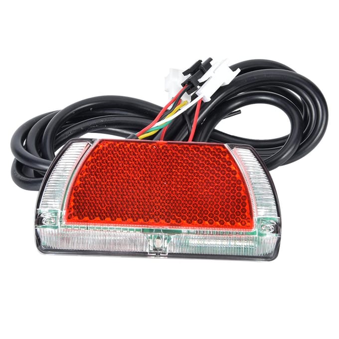 Accessoire Vélo Électrique Conversion LED Clignotant Feu Arrière Feu Stop 12?48V Universel black