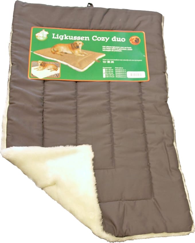 LIGKUSSEN HOND COZY DUO GRIJS/W. 120X73CM