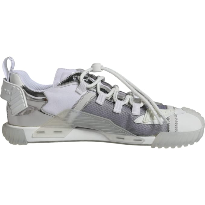 Dolce & Gabbana Witte Zilveren Lage NS1 Sneakers Schoenen