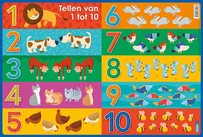 Deltas Educational coasters Preschool - Counting from 1 to 10 (NL)