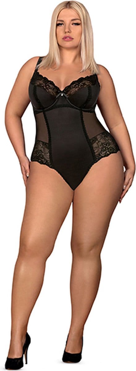 Obsessive Amallie Kanten Body - Zwart