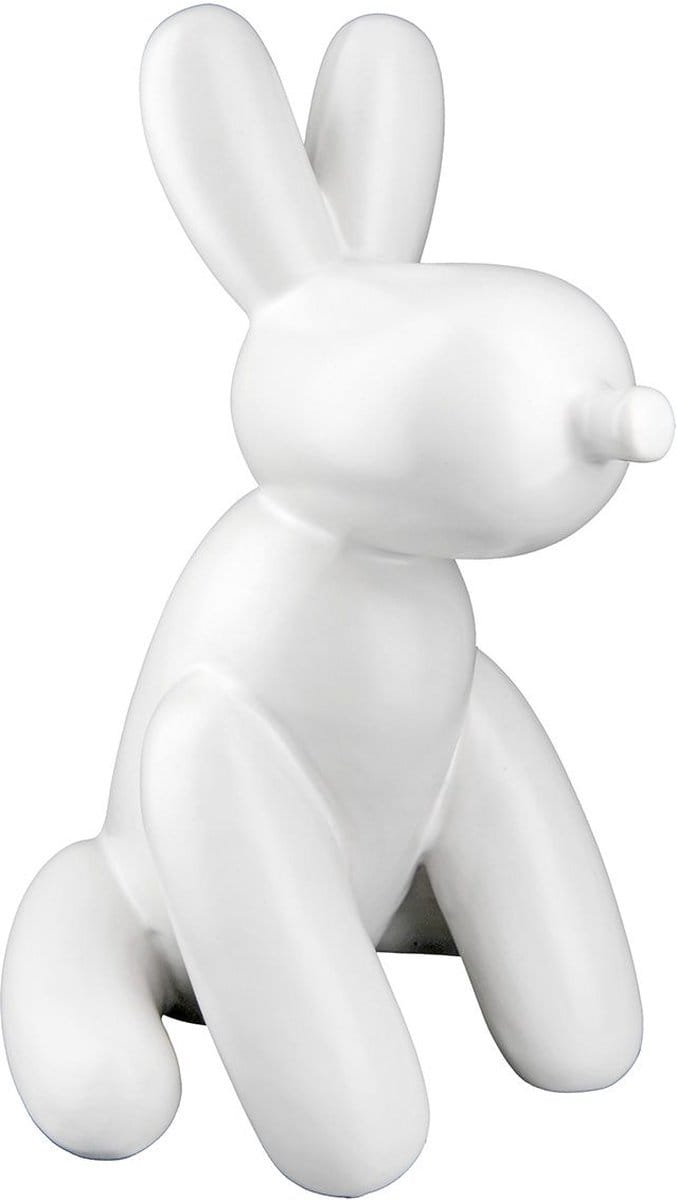 Gilde handwerk - Ballon Hond zittend - creme - keramiek- 25 cm hoog