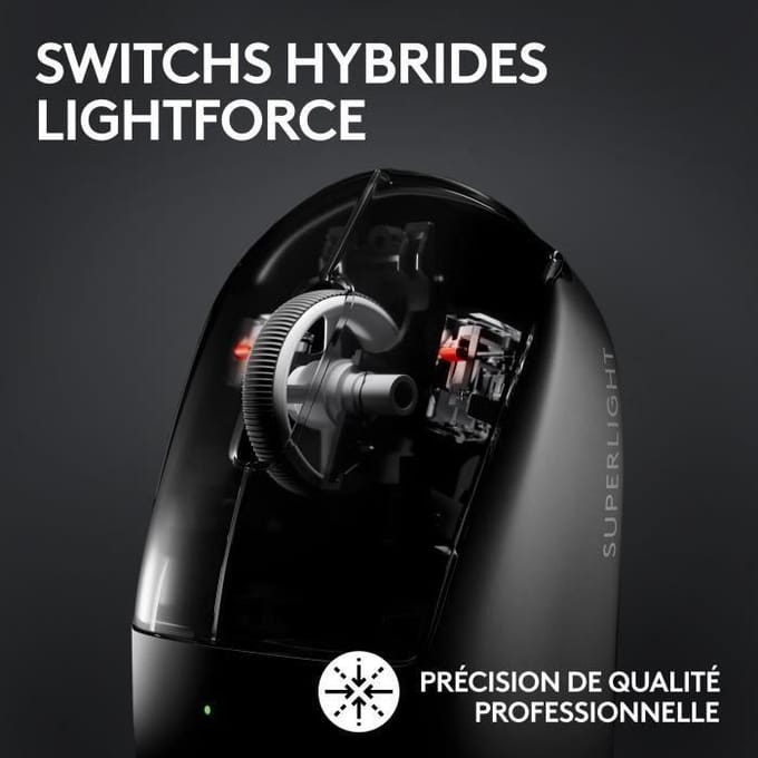 Logitech G Pro X Superlight 2 - Draadloze Gaming Muis - Lightspeed - Zwart