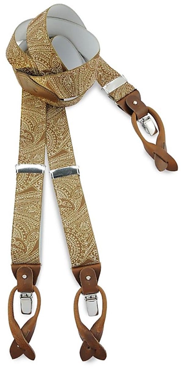 Sir Redman - Bretels - bretels Paisley Sketch oker - oker / wit