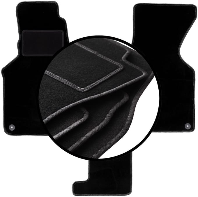 Complete set veloursmatten voor: Volkswagen Transporter T4 Caravelle handgeschakeld (1993-2001)