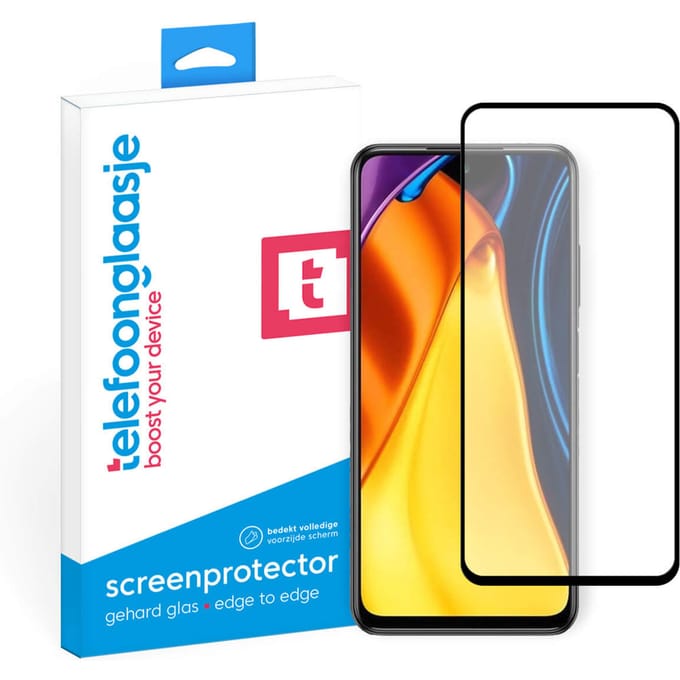 Xiaomi Poco M3 Pro screenprotector gehard glas Edge to Edge