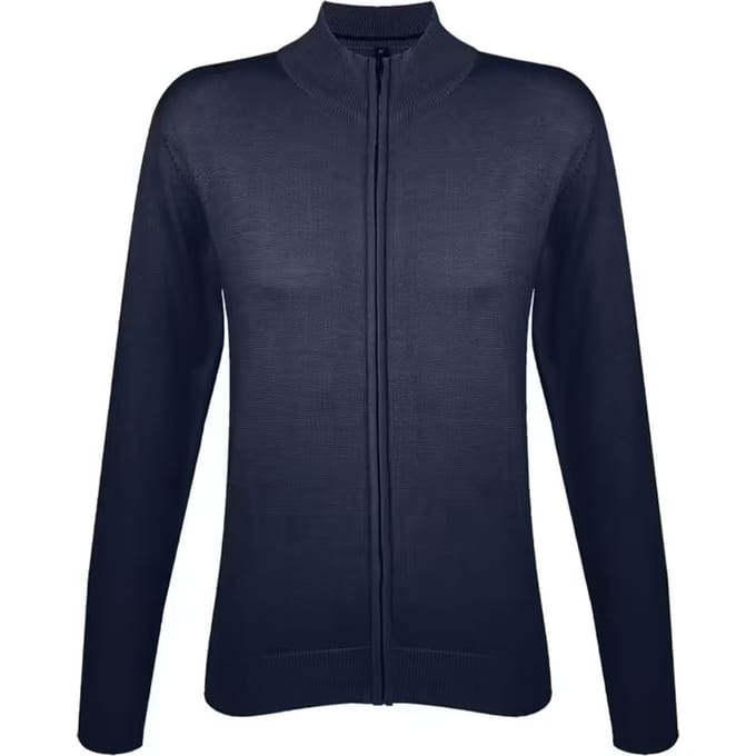 SOLS Gebreid vest met volledige rits dames/dames (Marine)