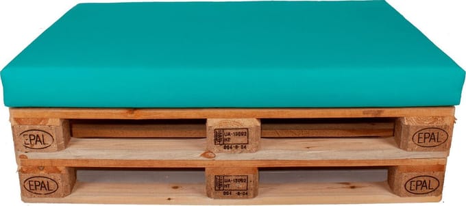 Tex Style Palletkussen Strak zit - 120 x 80 x 10 cm - Olefin - Uni Smaragd. 2313