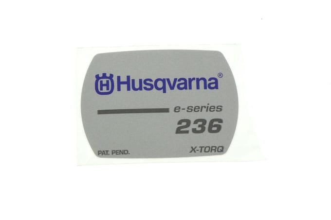 Husqvarna 236e starterkap sticker