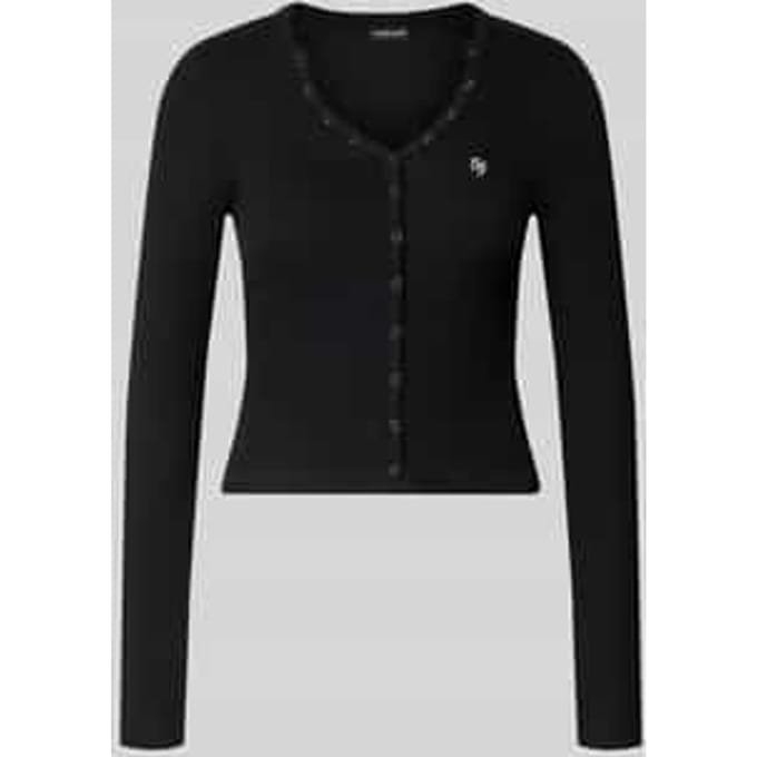 Slim fit shirt met lange mouwen van katoenmix