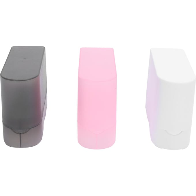 3 stuks Nagelfrees Bit Houder Stofbestendig 12 Gaten Nagelfrees Bits Organizer Semi-Transparant white