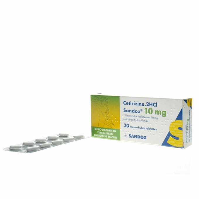 Sandoz Allergietabletten Cetirizine 1HCI 10 mg - 3 x 30 tabletten
