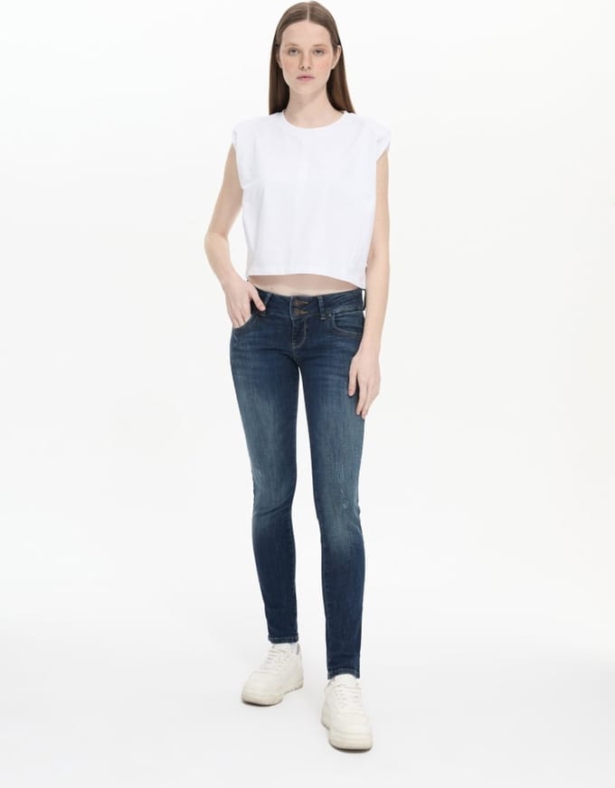LTB Jeans Molly Dames Slim fit Jean - Donkerblauw - Oxford Wash