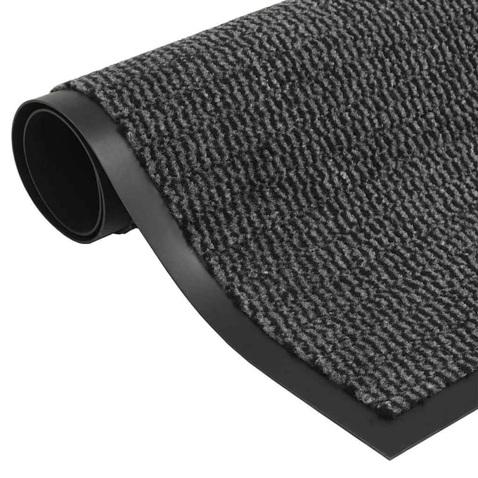 vidaXL - Droogloopmatten - 2 - st - rechthoekig - getuft - 80x120 - cm - antraciet