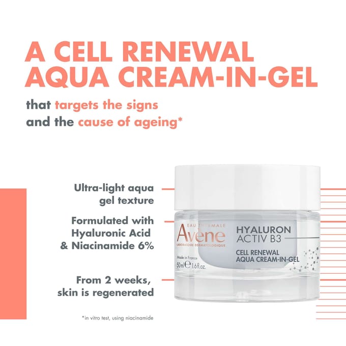 Avène Hyaluron Activ B3 Aqua Crème-in-Gel voor de ouder wordende huid - Hydraterende moisturizer