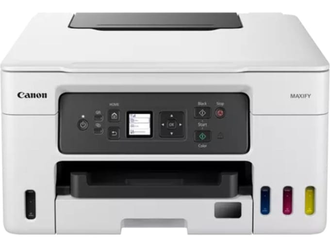 Canon MAXIFY GX3050 multifunctionele printer, 3-in-1, USB/WLAN, auto duplex/mobiel printen/cloud, tot A4, incl. 4 inktflessen