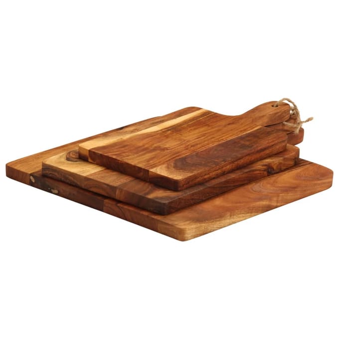 Vidaxl Snijplanken, 3 Stuks, Massief Acaciahout