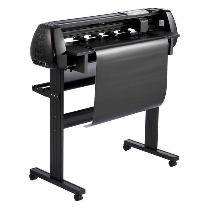 Vinyl Snijmachine, Maximale Invoerbreedte 870 mm, Dubbele Messen, Verstelbare Kracht en Snelheid, LED Display, Vinyl Plotter Snijder Printer met Signmaster