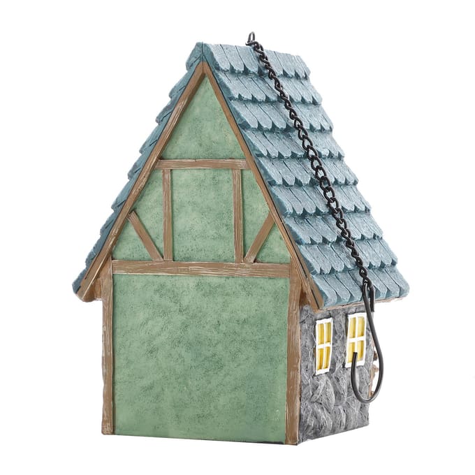 Vogelhuisje Vogelnest Hars Decoratie Vogelhuisje Beeld Tuindecoratie gray