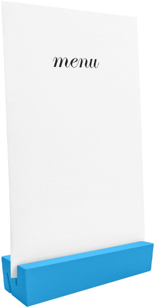 CombiCraft Blanco houten kaarthouder 100x30mm blauw - per stuk