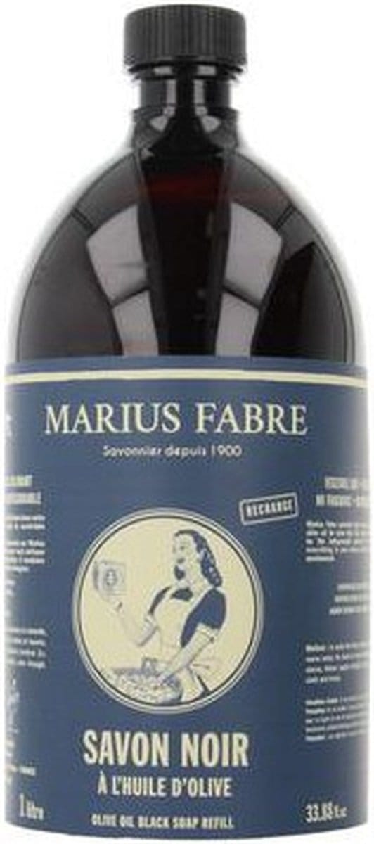 Marius Fabre Savon noir zwarte zeep navulling 1 Liter