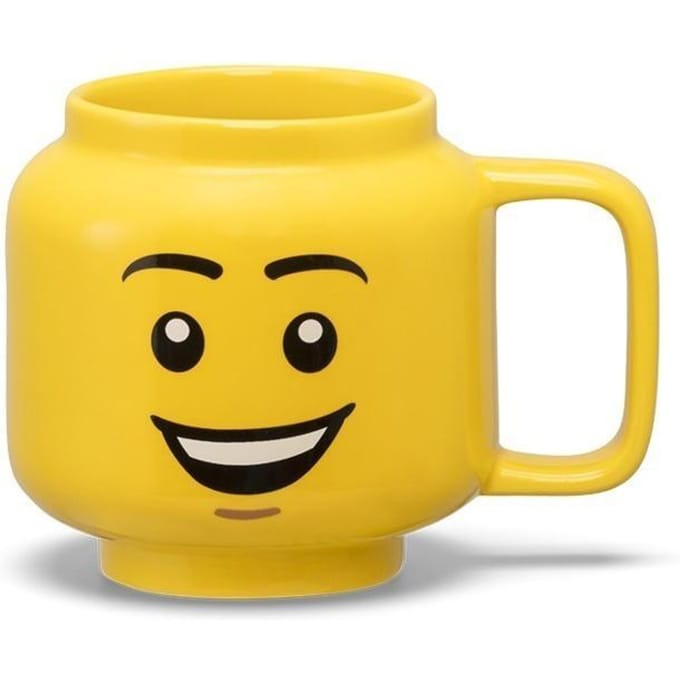 LEGO - Keramische Mok Hoofd Happy Boy 255 ml - Aardewerk - Geel