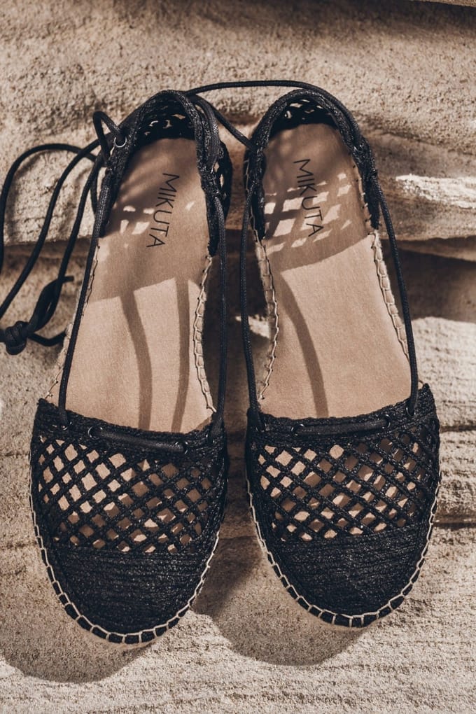 Mikuta The Black Laced Espadrilles Black Größe: 37 | Espadrilles Outlet | Damen | Schwarz