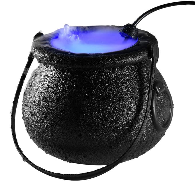 12 LED Halloween Heksenketel Halloween Ketel met Mistmaker black