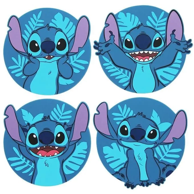 Paladone Disney Stitch Coaster Set - 4 stuks, Blauw