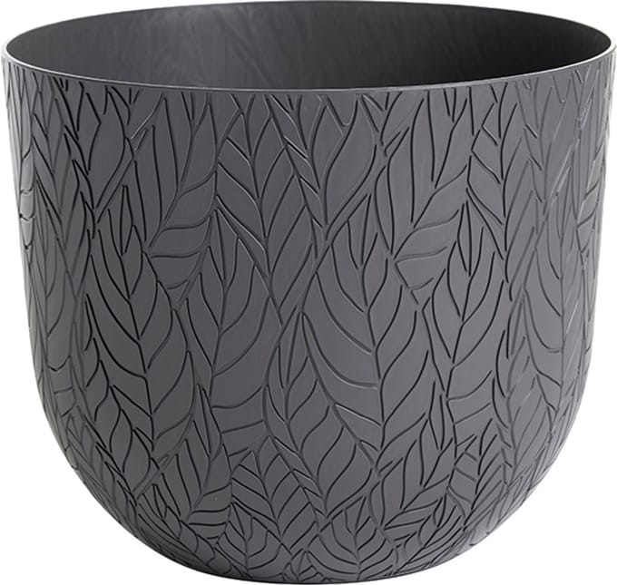 Elezza Leaf Tondo Bloempot Ø30 x H25 cm - Antraciet