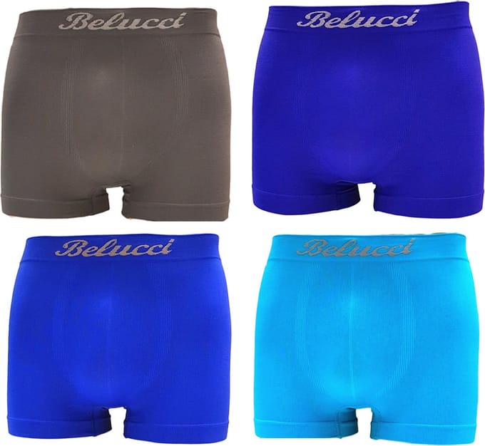 Belucci heren boxershorts microfiber 4pack maat M/L