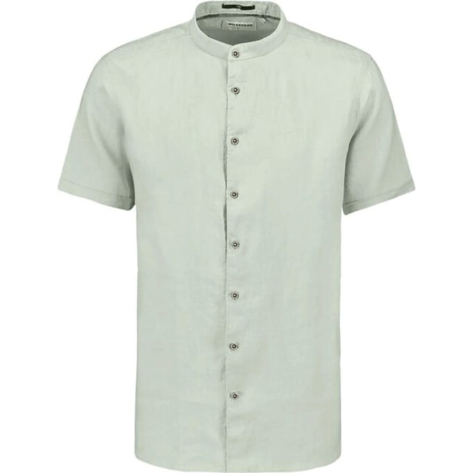No Excess Shirt short sleeve granddad solid w mint
