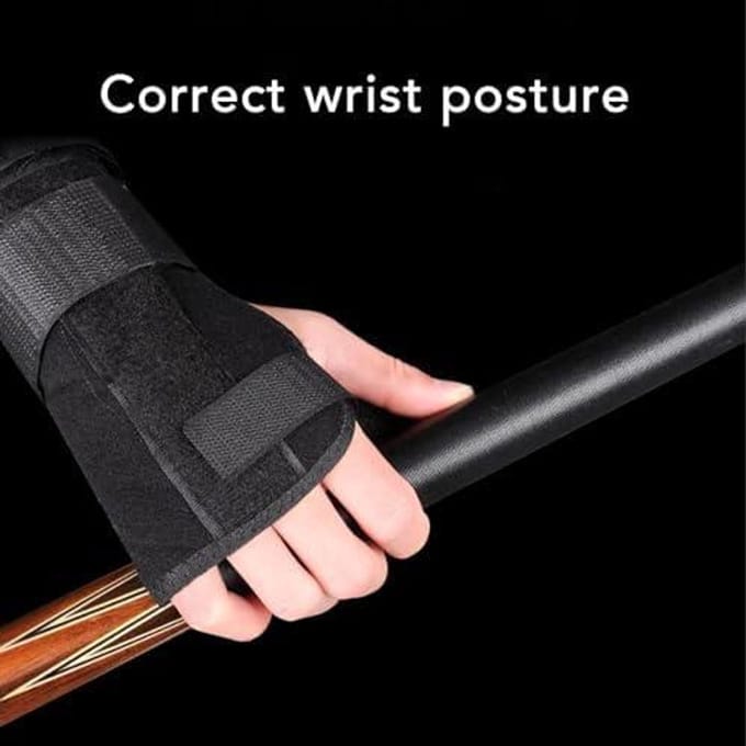 Training polsband voor biljart met geïntegreerde grip trainer en handtrainer