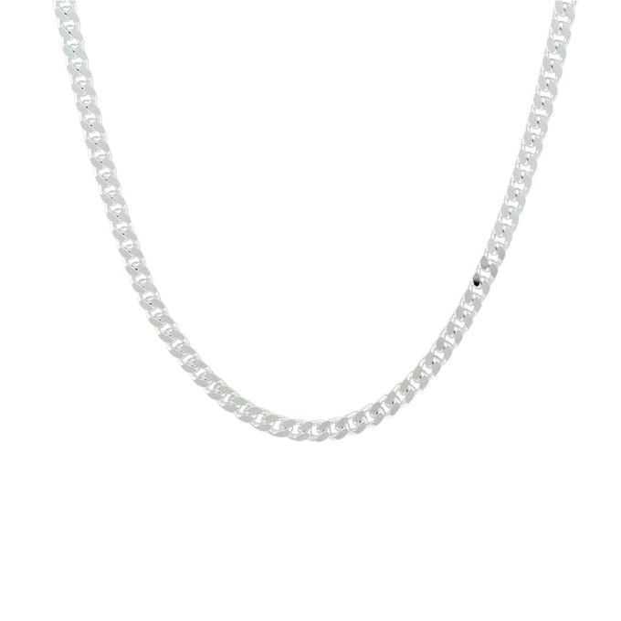 Juwelier Emo - Gourmet Ketting Zilver 925 - Gerhodineerd - Breedte 3mm - Lengte 45CM