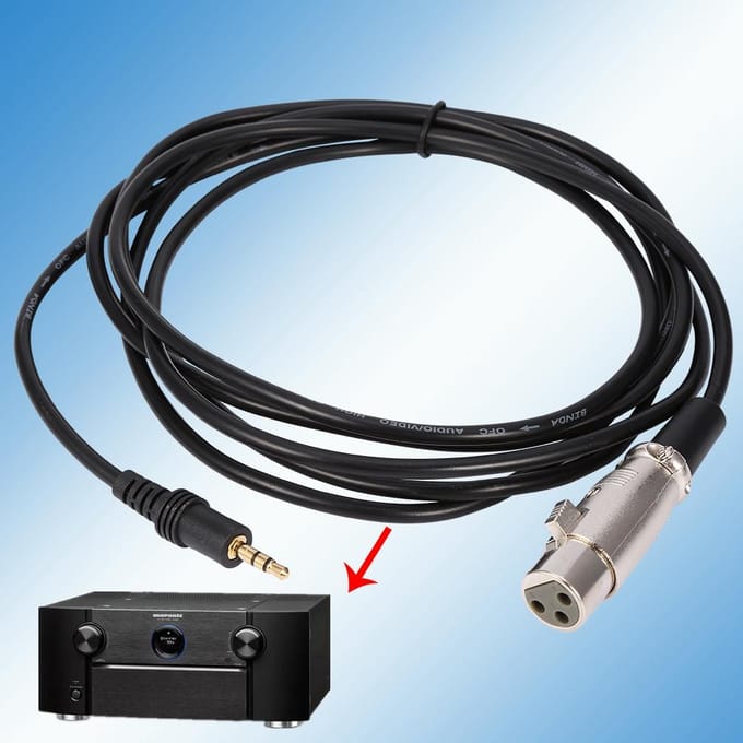 10FT 3-pins XLR-connector Vrouwelijk naar 18  3,5 mm mannelijke Stereo Jack Microfoon o Snoerkabel