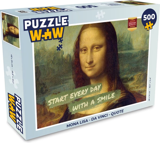 Puzzel Mona Lisa - Da Vinci - Quote - Legpuzzel - Puzzel 500 stukjes