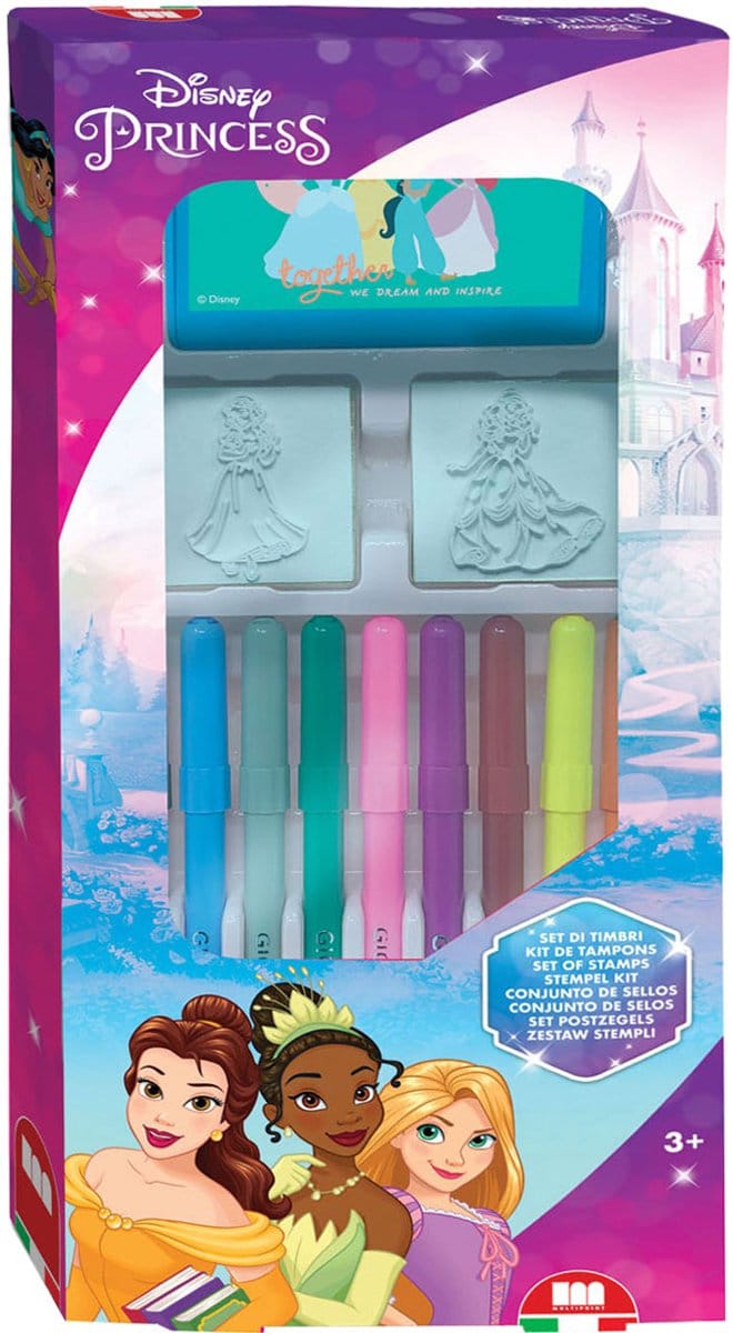 Multiprint Disney Prinses stempelset knutselset met kleurboek.
