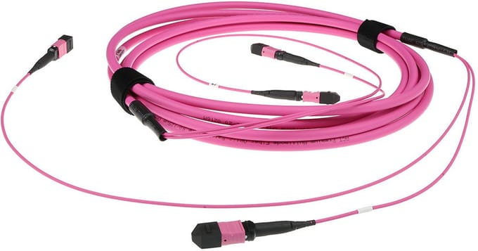 ACT 20 meter Multimode 50/125 OM4(OM3) glasvezel trunkkabel polarity A met 2 MTP/MPO female connectoren per zijde