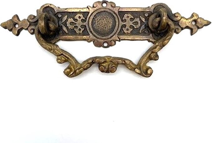 Ladegreep Messing antiek 'Orient' 133x30mm