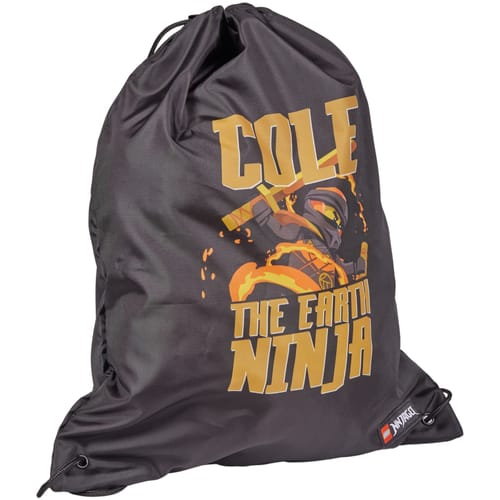 LEGO Ninjago Drawstring Bag, voor een jongen, Zwart, Tassen, maat: One size