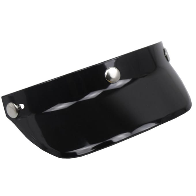 Universeel 3 Drukknoop Vizier Opklapbaar Windscherm voor Open Gezicht Motorhelm Black black