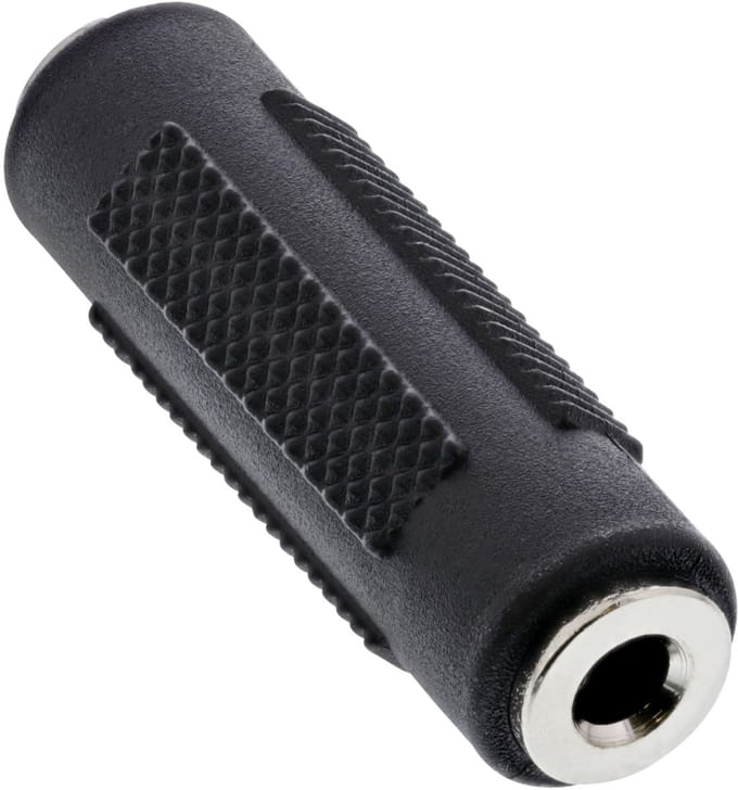 InLine® Audio adapter, 3,5mm jack female / female, stereo