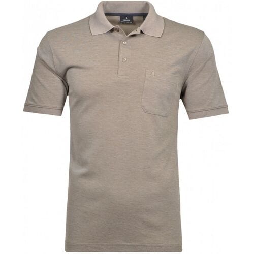 Ragman Softknit Poloshirt Breast Pocket Pima Cotton Mix Kitt / male