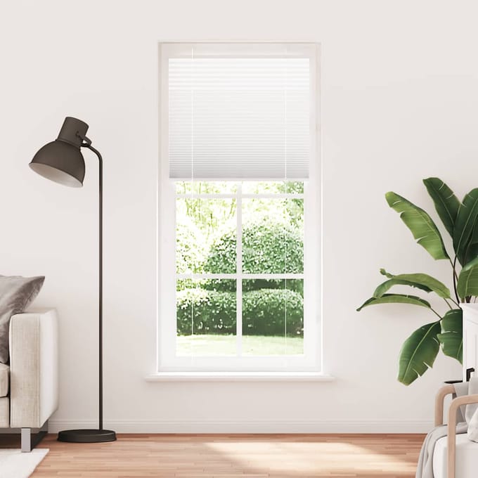 vidaXL - Plissé - rolgordijn - 95x200 - cm - stofbreedte - 94,4 - cm - polyester - wit